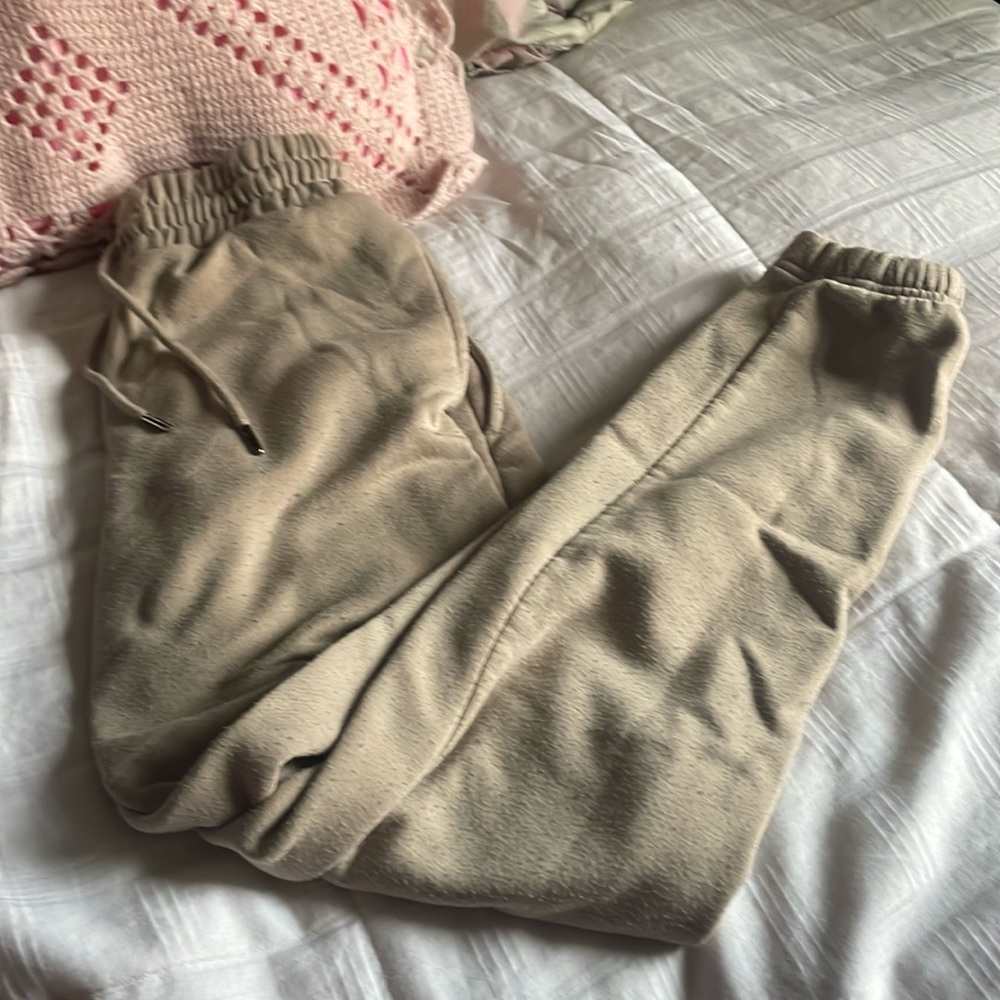 Beige sweatpants